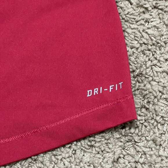 Nike Pro Shirt Womens Small Red Commpression Athletic V Neck Dir-FIT - Picture 7 of 10